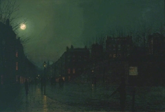 View of Heath Street by Night by John Atkinson Grimshaw