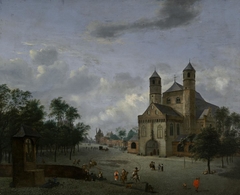 View of St. Pantaleon in Cologne by Jan van der Heyden