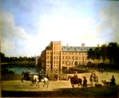 View of the Binnenhof in the Hague by Gerrit Adriaenszoon Berckheyde