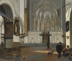 View of the Choir of the Janskerk in Utrecht by Emanuel de Witte