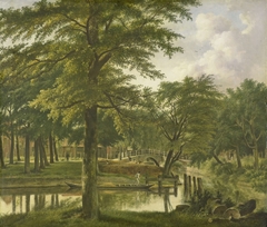 View of the Nieuwe Gracht near the Bolwerk, Haarlem by Wybrand Hendriks