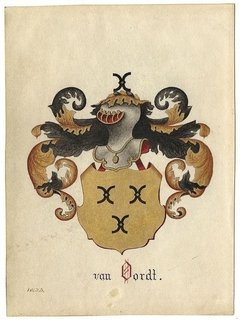 Wapen van het geslacht Van Oordt by Jan Wilhelmus de Bruyn