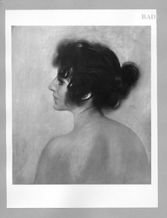 Weibliches Bildnis (Nackenansicht und Profil) by Franz Stuck