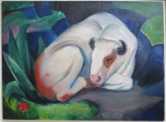 White Bull by Franz Marc