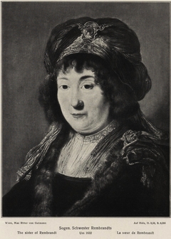 Woman wearing a turban by Rembrandt