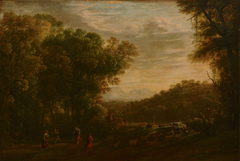 Wooded Landscape with Shepherds by Herman van Swanevelt