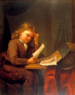 Young Draftsman at a Desk by Godfried Schalcken