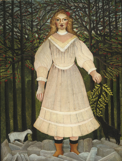 Young Girl in Pink by Henri Rousseau