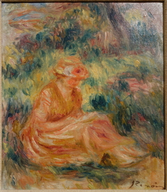 Young Woman in a Landscape by Auguste Renoir