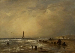 A Coastal Scene between Nieuport and Ostend by John Wilson