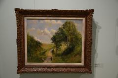 A Landscape in Barneville, Noon by Camille Pissarro