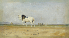 A Plow Horse in a Field by Stanislas Lépine