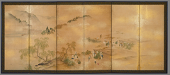 Tea Picking at Uji; Tea Party at Yoshida by Maruyama Ōzui