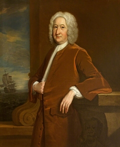 An Unknown Man with a Ship at Sea by Anonymous