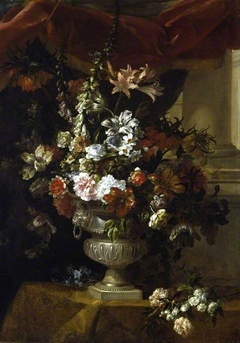 An urn with flowers by Jean-Baptiste Monnoyer