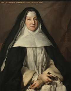 Anne Frances Throckmorton (1664-1734), Prioress of the English Augustinian Convent of Notre-Dame-de-Sion, Paris by Nicolas de Largillière