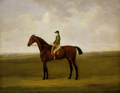 'Anvil' running for the Whip at Newmarket and Charles Handley, the Jockey by John Nost Sartorius