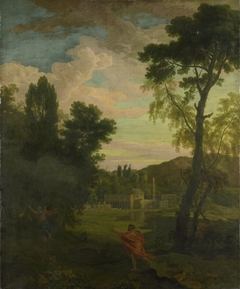 Arcadian landscape with Jupiter and Io by Johannes Glauber