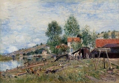 Boatyard at Saint-Mammès by Alfred Sisley