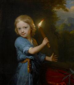 Boy Holding a Torch by Godfried Schalcken