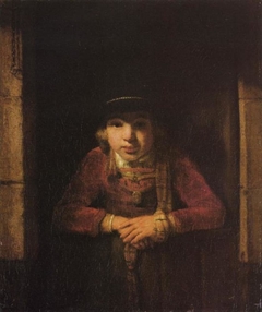 Boy Looking through the Window by Samuel van Hoogstraten