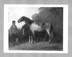 Boy with two horses by Otto von Faber du Faur