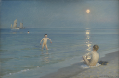 Boys Bathing at Skagen. Summer Evening by Peder Severin Krøyer