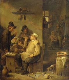 Bricklayer smoking a pipe by David Teniers II