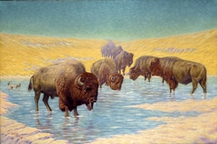 Buffalo Scene by Emil W Lenders