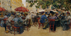 Cafe Tomaselli in Salzburg by Theodor Josef Ethofer