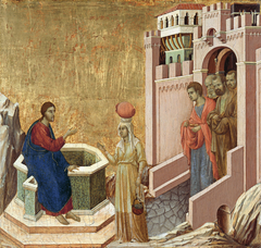 Christ and the Samaritan Woman by Duccio di Buoninsegna