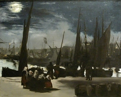 Clair de lune sur le port de Boulogne by Edouard Manet