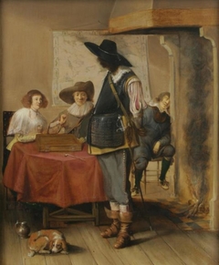 Company by the Fireside by Aert van der Neer