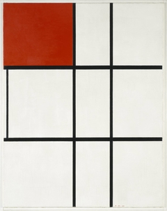 Composition B (No.II) with Red by Piet Mondrian