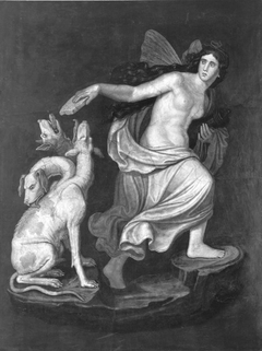 Das Märchen von Amor und Psyche: Psyche und Cerberus by Wilhelm von Kaulbach