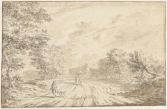 De Herenweg met het Posthuis by Jacob Cats 1741-1799