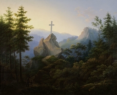 Der Ilsenstein am Fuße des Brockens im Harzgebirge by Hermann Joseph Neefe