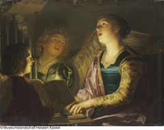 Die Hl. Cäcilie, Orgel spielend (bald nach 1620) by Gerard van Honthorst