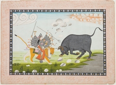 Durga in Combat with the Bull, Mahishasura by Anonymous