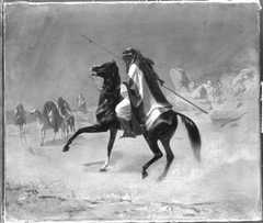 Ein Araber zu Pferd by Theodor Horschelt