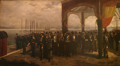 Embarque del rey Amadeo en el puerto de La Spezia, Italia by Luis Álvarez Catalá