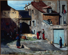 Épisode de la Commune, rue des Rosiers, à Montmartre by Auguste-Louis Lepère