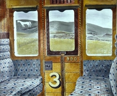 Eric Ravilious - Train Landscape - ABDAG003039 by Eric Ravilious