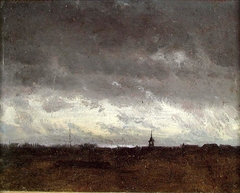 Evening Sky over a Village by Johan Christian Dahl