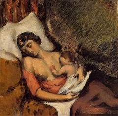 Femme allaitant son enfant by Paul Cézanne