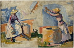 Femmes au puits. Esquisse II by Paul Signac