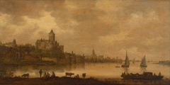 Gezicht op Nijmegen by Jan van Goyen