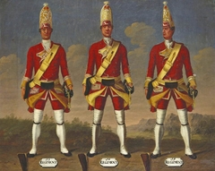 Grenadiers, 13th, 14th and 15th Regiments of Foot, 1751 by David Morier