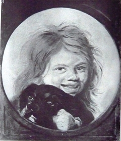 Head of a boy with a dog by Anonymous