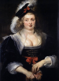 Helene Fourment, einen Handschuh anziehend by Peter Paul Rubens